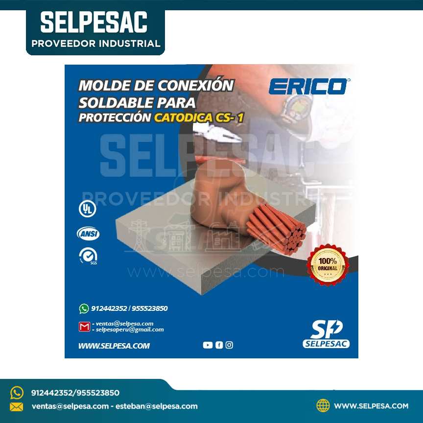 ERICO MOLDE DE CONEXIÓN SOLDABLE PARA CONEXIÓN CATÓDICA CS- 1