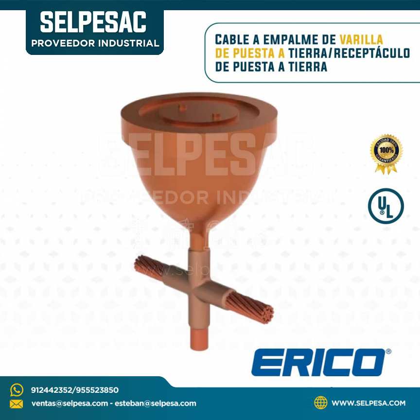 ERICO - CABLE A EMPALME DE VARILLA DE PUESTA TIERRA GB-GR, 34 DIA, 10 CONCÉNTRICO, B166