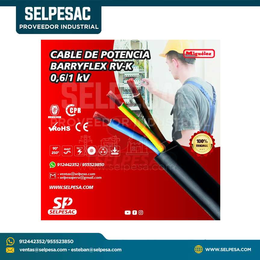 MIGUÉLEZ - CABLE DE POTENCIA BARRYFLEX RV-K 0,6/1 kV