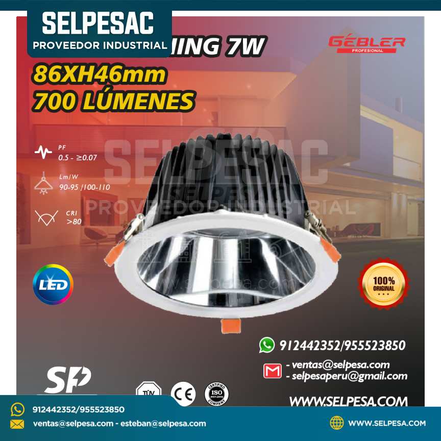 GEBLER - DOWN LIGTHING 7W 700 LUM - 86XH46MM