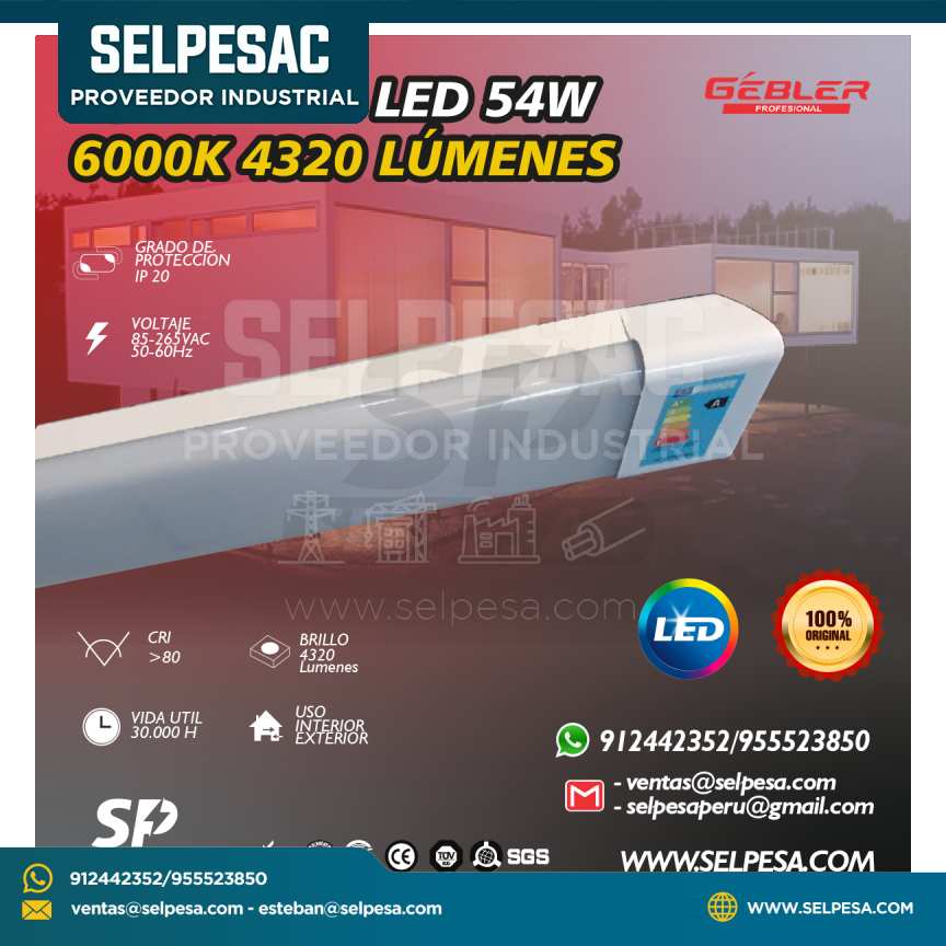 GEBLER - LUMINARIA LED 54W - 6000K 4320 LUMENES