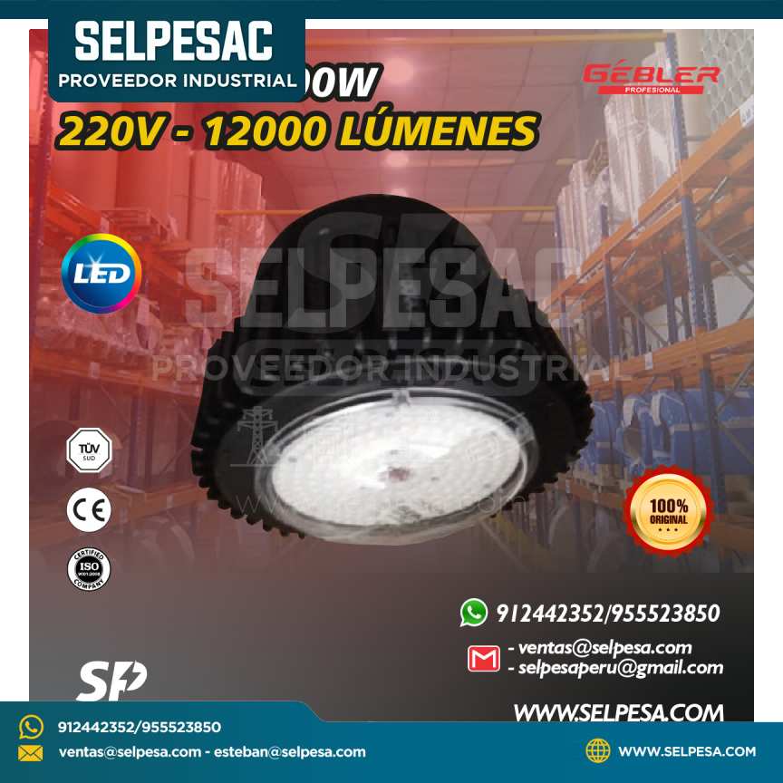 GEBLER - HIGH BAY 100W 220V 12000 LUMENES