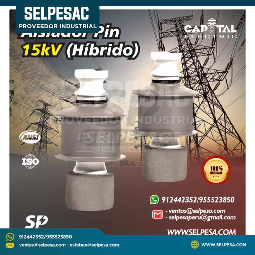 CAPITAL ELECTRIC - AISLADOR POLIMÉRICO PIN HÍBRIDO 15KV