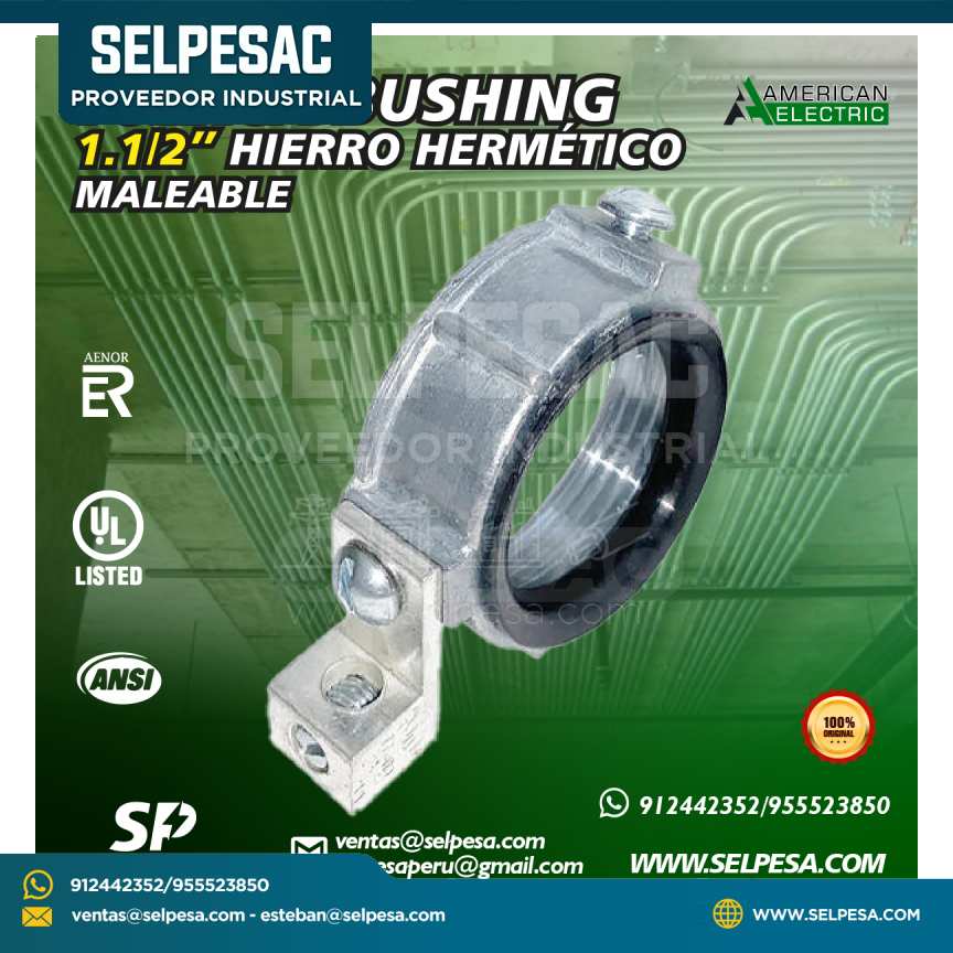AMERICAN ELECTRIC - TUERCA BUSHING 1. 1/2´´ HIERRO MALEABLE HERMÉTICO