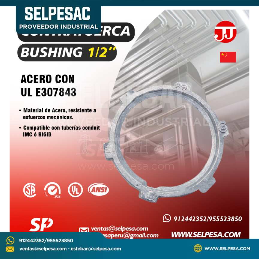 JJ - CONTRATUERCA BUSHING 1/2´´ ACERO CON UL E307843