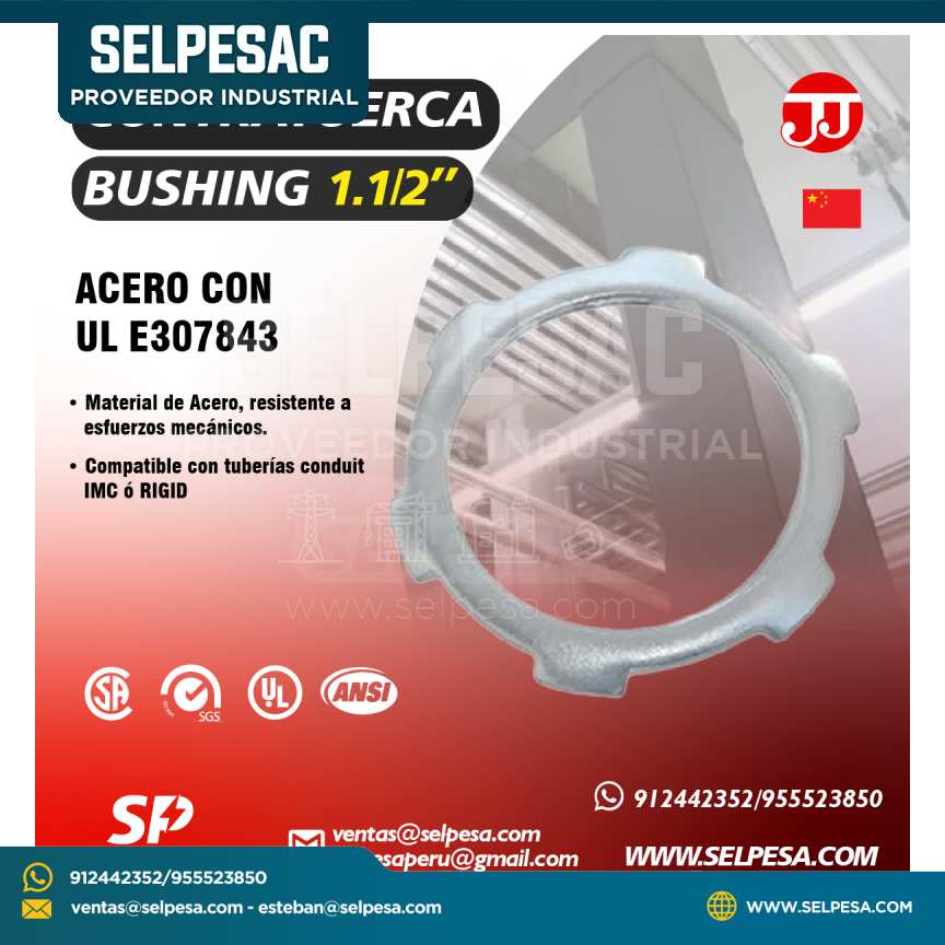 JJ - CONTRATUERCA BUSHING 1. 1/2´´ ACERO CON UL E307843