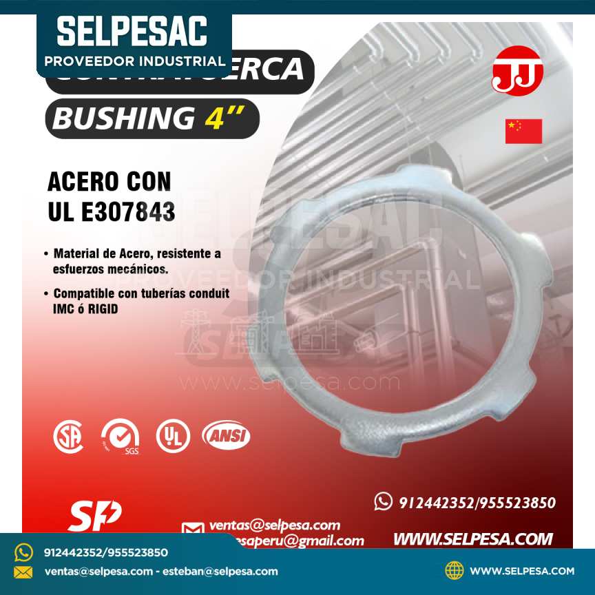 JJ - CONTRATUERCA BUSHING 4´´ ACERO CON UL E307843