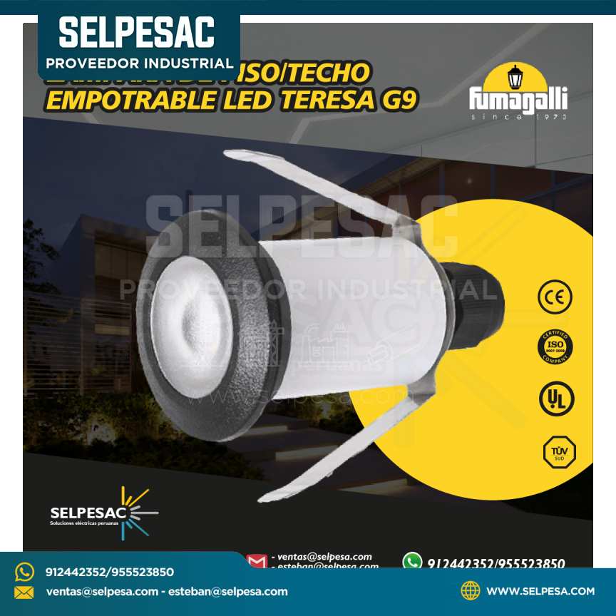 FUMAGALLI - LAMPARA DE PISO/TECHO EMPOTRABLE LED TERESA G9