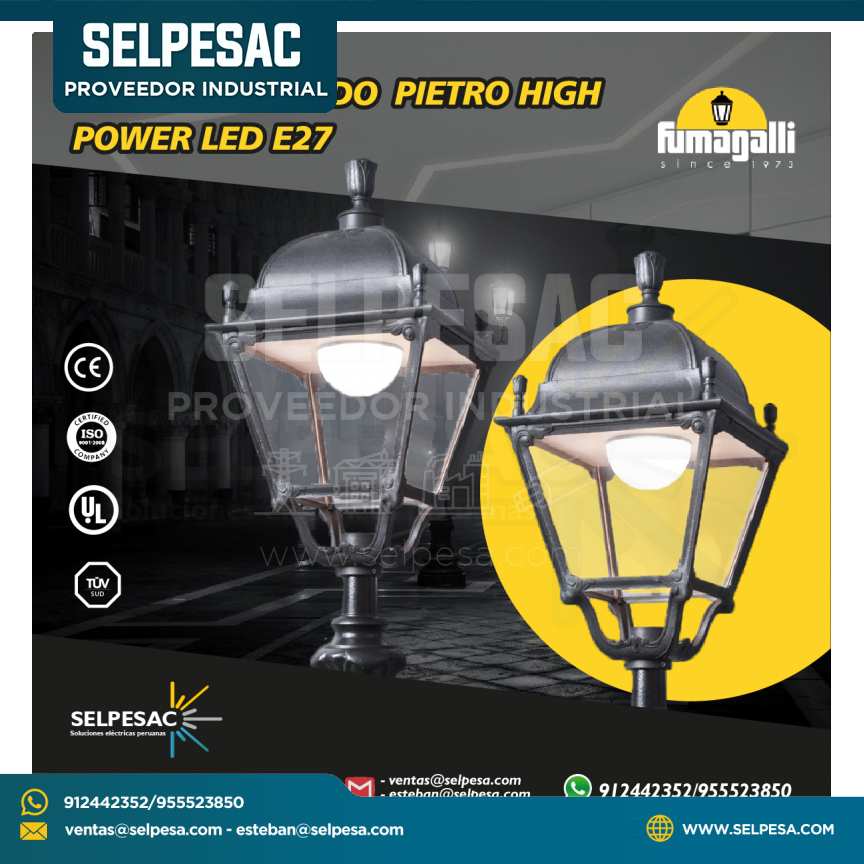 FUMAGALLI - FAROL CUADRADO PIETRO HIGH POWER LED E27