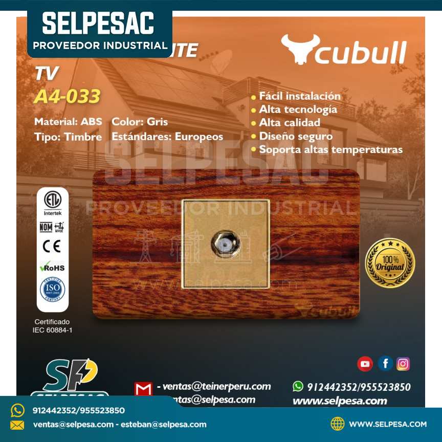 CUBULL - TOMACORRIENTE TV A4-033 MADERA