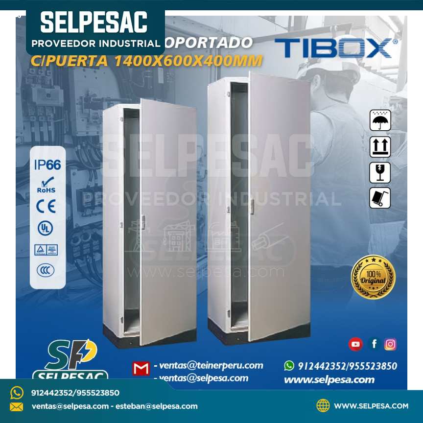 TIBOX - TABLERO AUTOSOPORTADO C/PUERTA 1400X600X400MM IP66