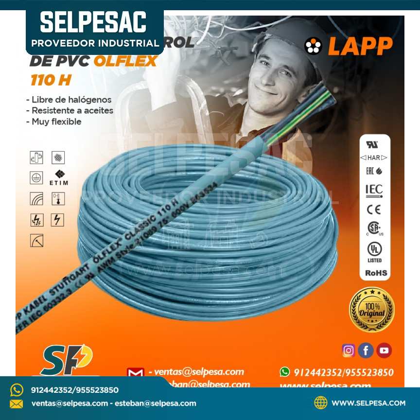 LAPP - CABLE DE CONTROL DE PVC OLFLEX 110 H