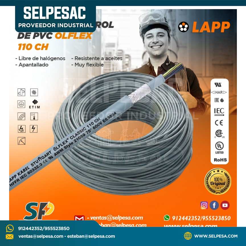 LAPP - CABLE DE CONTROL DE PVC OLFLEX 110 CH