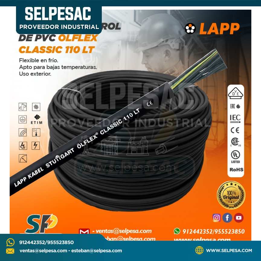 LAPP - CABLES DE CONTROL DE PVC OLFLEX CLASSIC 110 LT