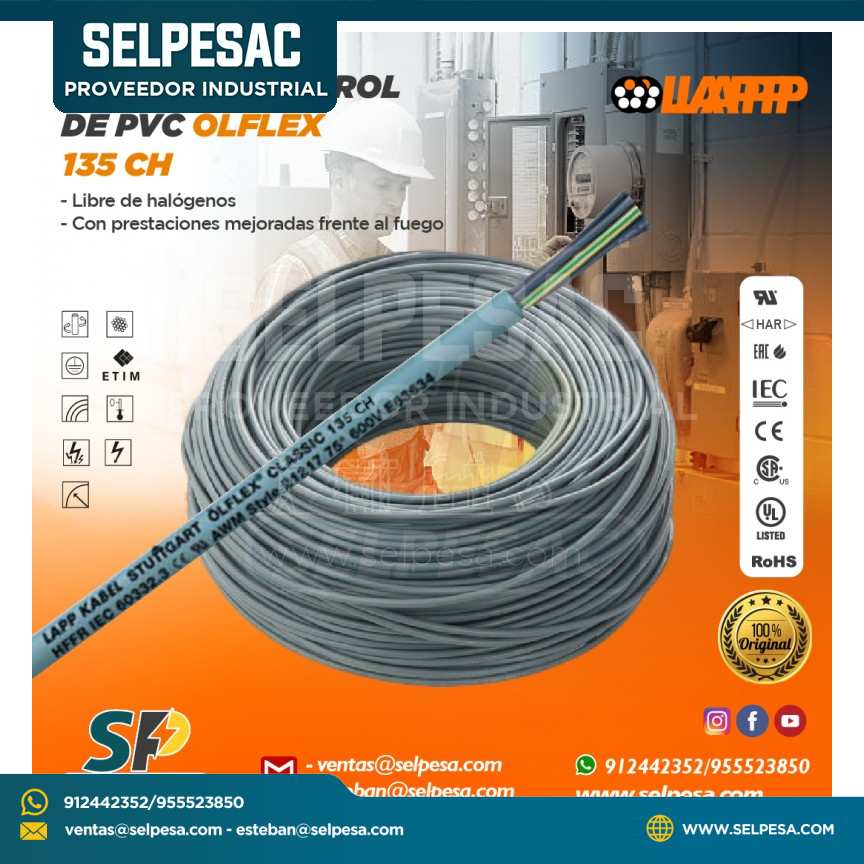 LAPP - CABLE DE CONTROL DE PVC OLFLEX 135 CH