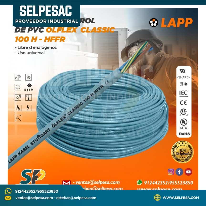 LAPP - CABLE DE CONTROL DE PVC OLFLEX CLASSIC 100 H - HFFR