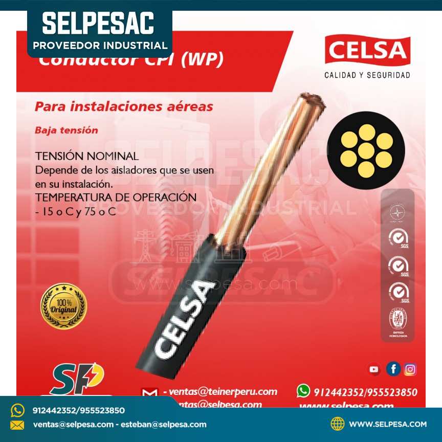 CELSA - CONDUCTOR CPI (WP) BAJA TENSIÓN INSTALACIÓN AÉREA