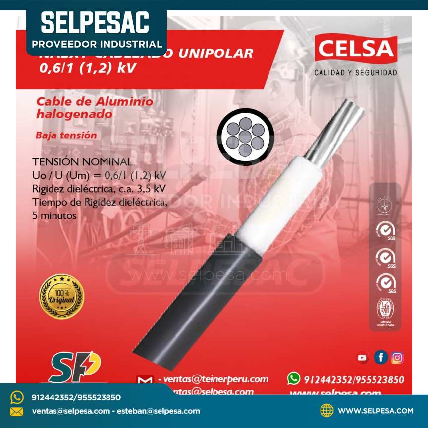 CELSA - NA2XY CABLEADO UNIPOLAR 0,6/1 (1,2)kV