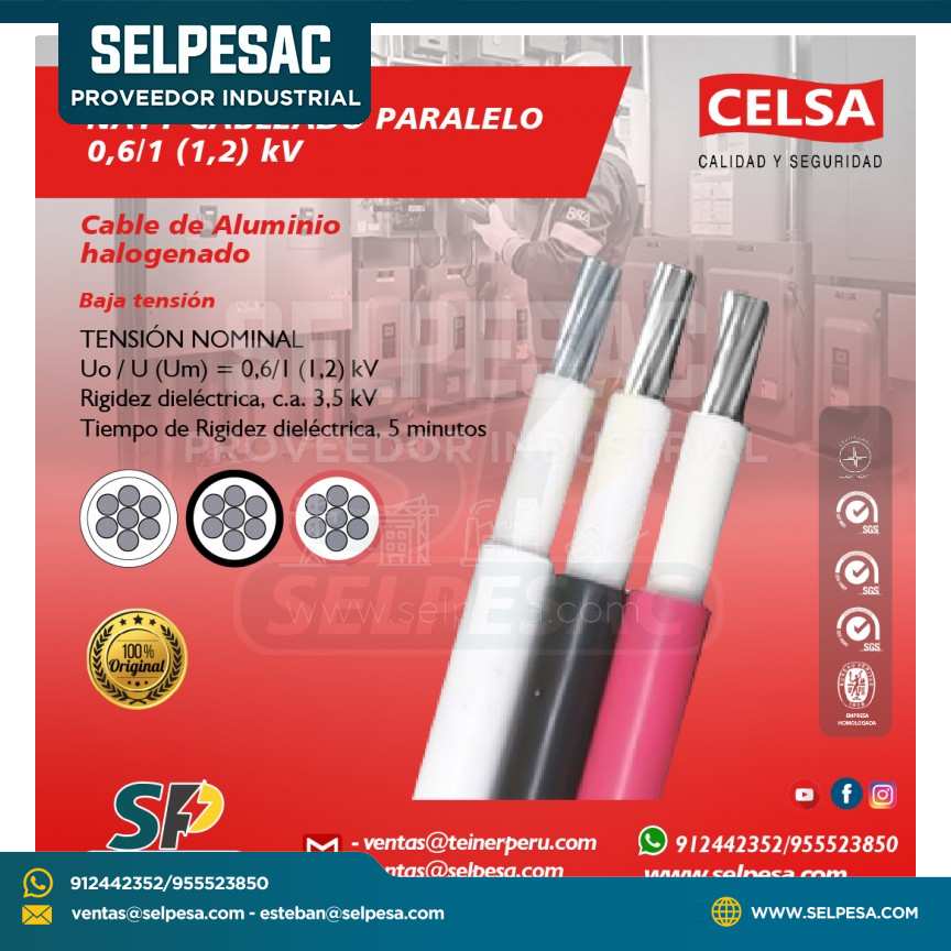 CELSA - NAYY CABLEADO PARALELO 0,6/1 (1,2)kV