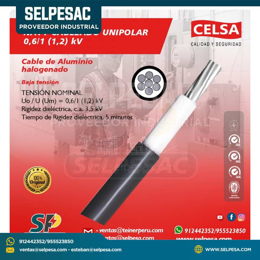 CELSA - NAYY CABLEADO UNIPOLAR 0,6-1 (1,2) kV