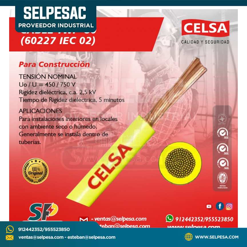 CELSA - TWF-80 CABLEADO (60227 IEC 02) PARA CONSTRUCCIÓN UL