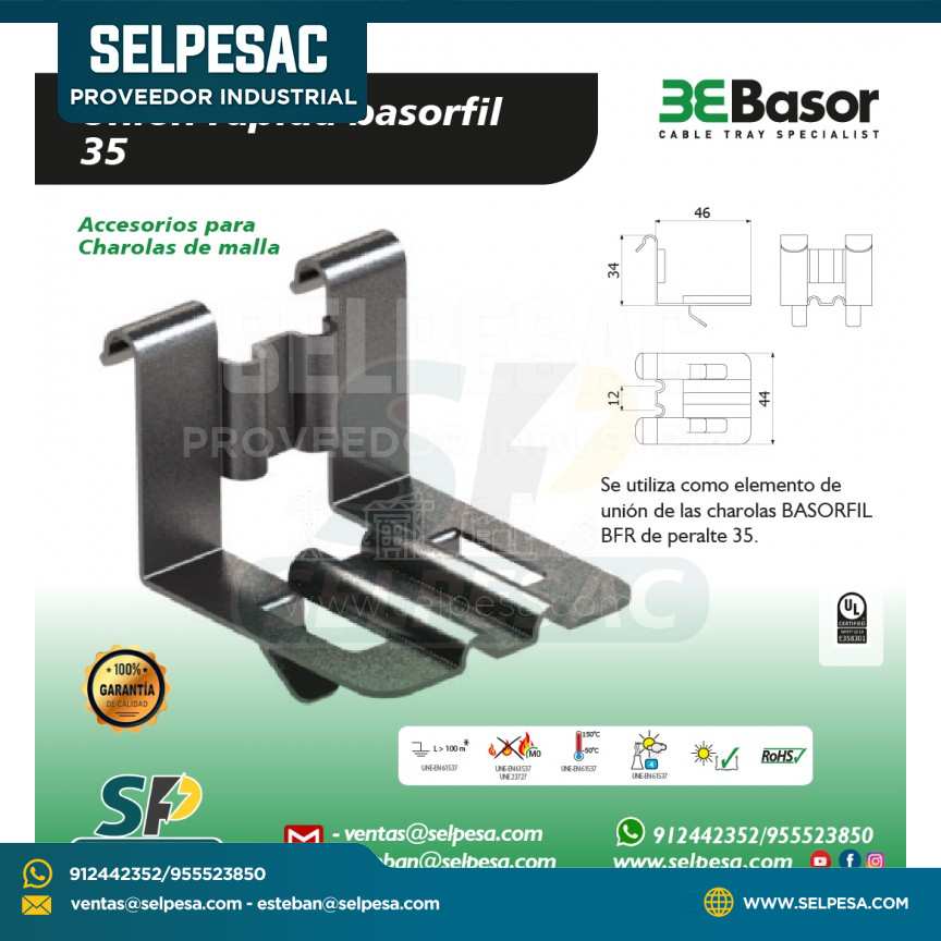 BASOR - UNIÓN RÁPIDA BASORFIL 35 BFR ACERO