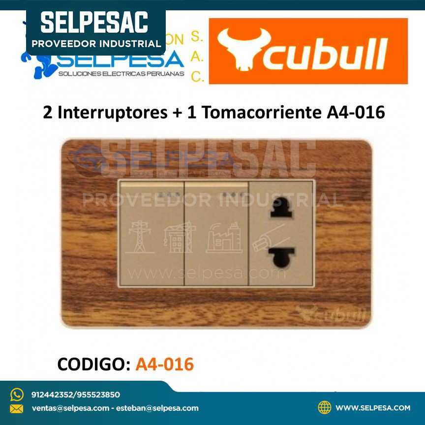 TOMACORRIENTE MIXTO 2INTER, 1TOMA CUBULL A4-016