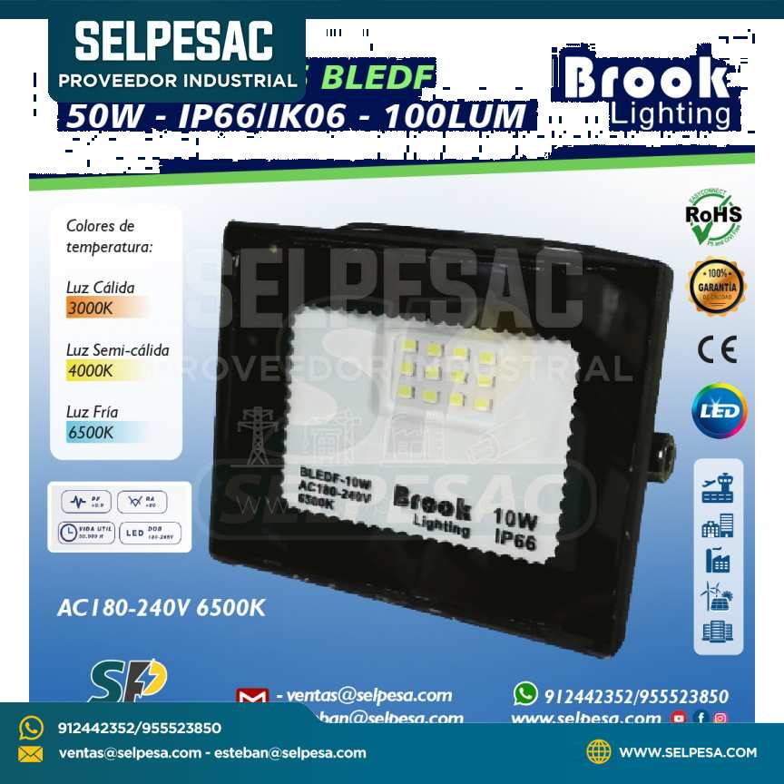 BROOK LIGHTING - REFLECTORES 50W IP66/IK06 - 100LUM