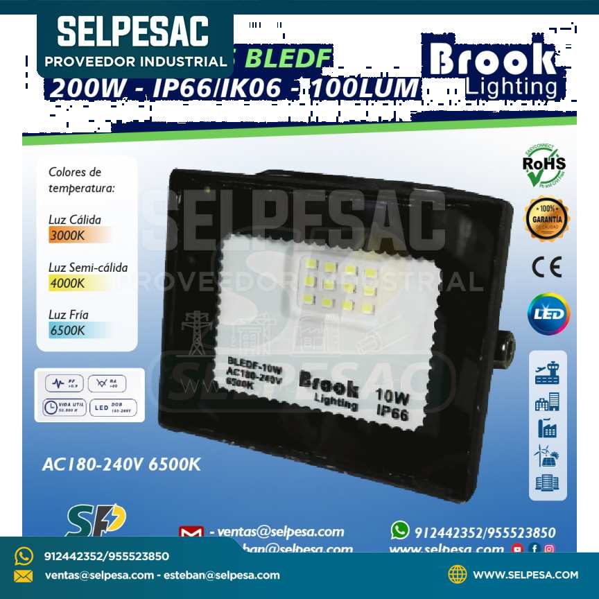 BROOK LIGHTING - REFLECTORES 200W IP66/IK06 - 100LUM