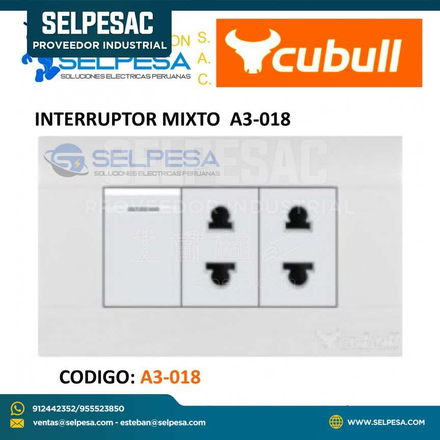 CUBULL TOMACORRIENTE DOBLE MIXTO BLANCO