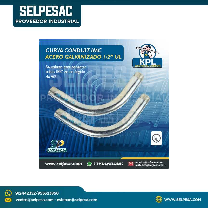 KPL - CURVA CONDUIT IMC ACERO GALVANIZADO 1.1/4´´ UL 90°