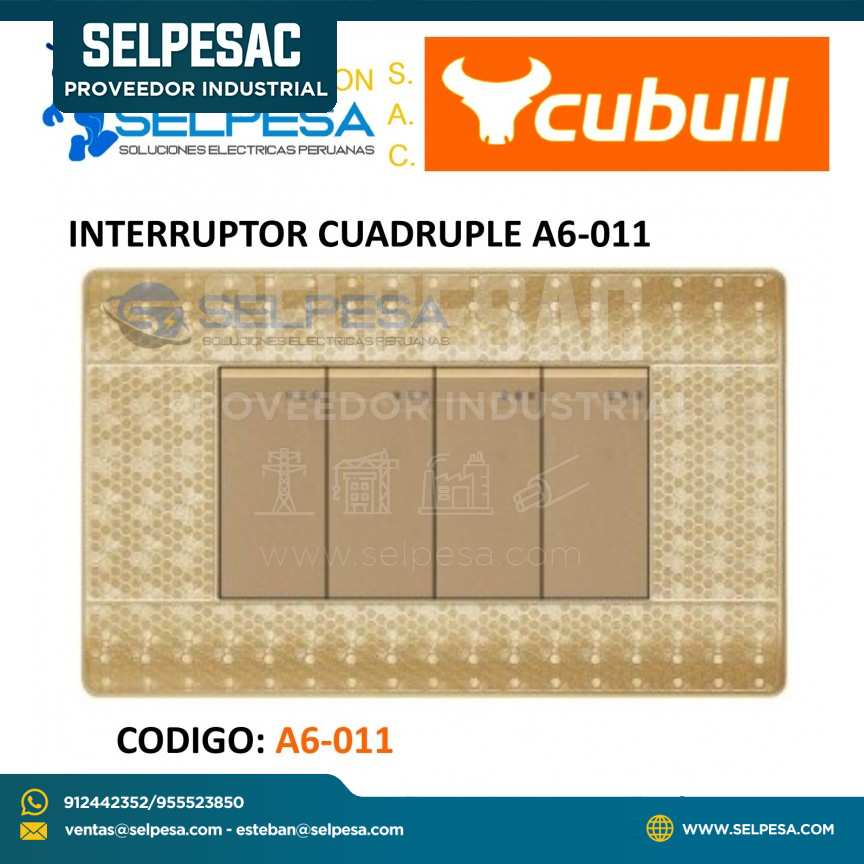CUBULL INTERRUPTOR TRIPLE DORADO