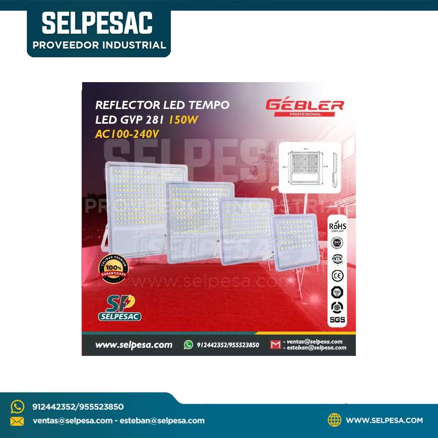 GEBLER - REFLECTOR LED TEMPO LED GVP 281 150W AC100-240V