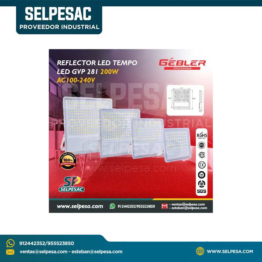 GEBLER - REFLECTOR LED TEMPO LED GVP 281 200W AC100-240V