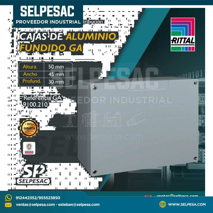 RITTAL - CAJA DE ALUMINIO FUNDIDO GA 50X45X30MM IP66