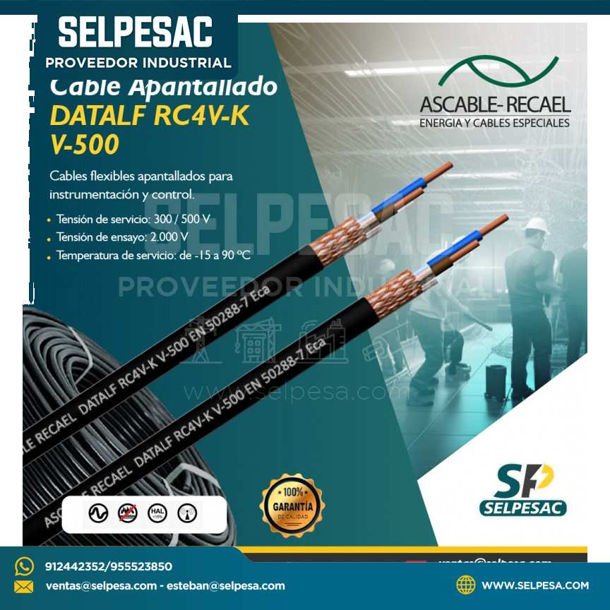 ASCABLE RECAEL - CABLE APANTALLADO DATALF RC4V-K V-500