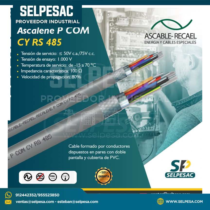 ASCABLE RECAEL - CABLE ASCALANE P COM CY RS 485
