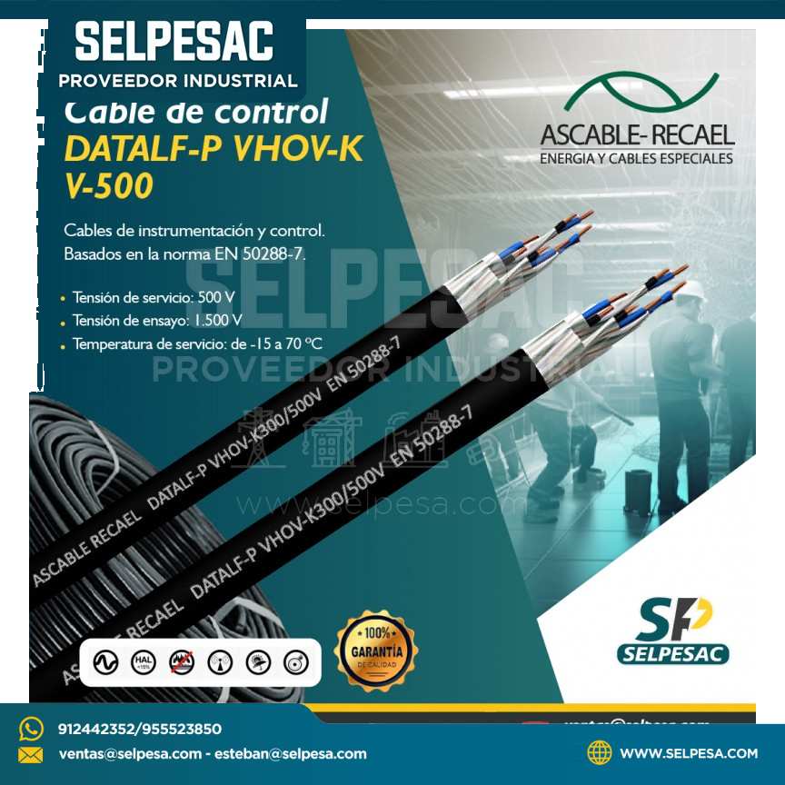 ASCABLE RECAEL - CABLE DE CONTROL DATALF- P VHOV-K V-500