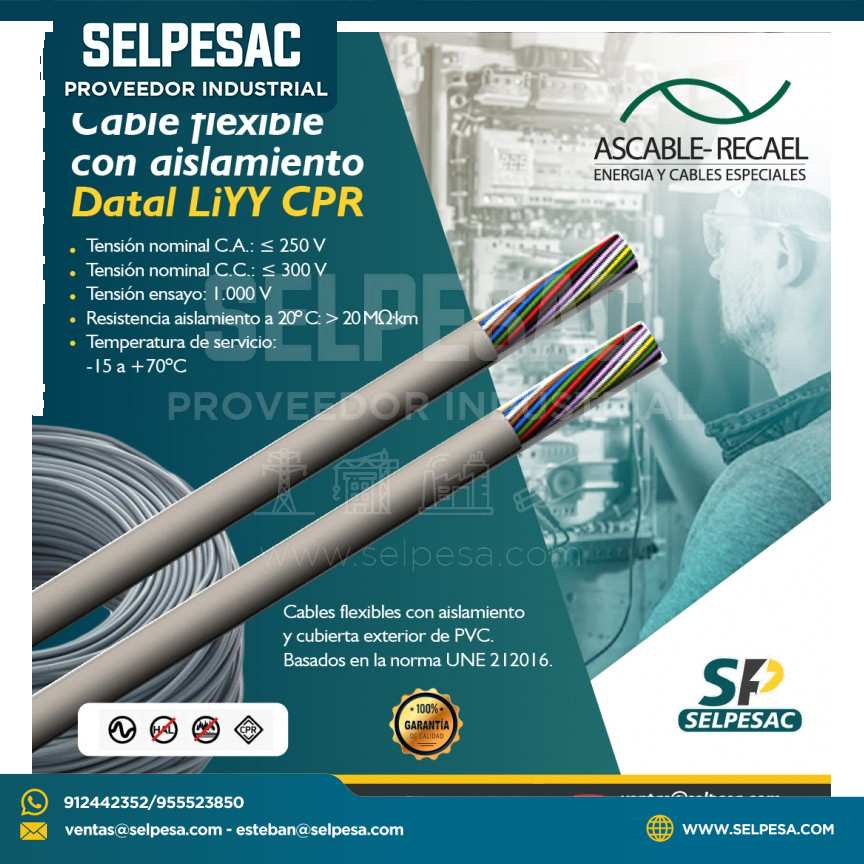 ASCABLE-RECAEL -  CABLE FLEXIBLE DATALA LIYY CPR