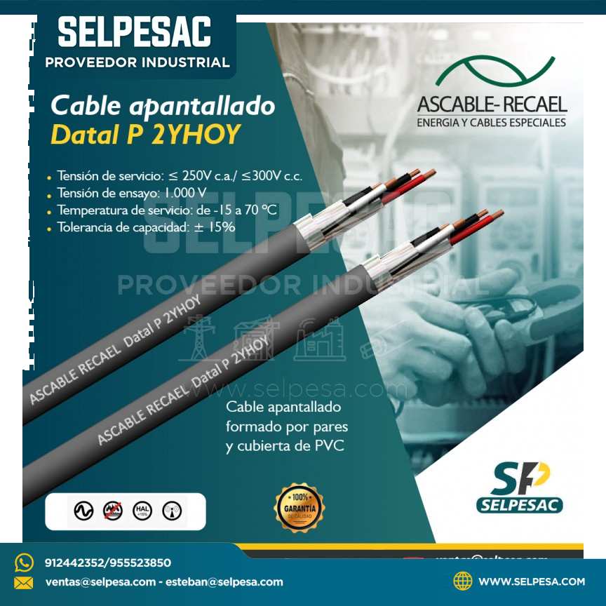 ASCABLE-RECAEL - CABLE APANTALLADO DATAL P 2YHOY