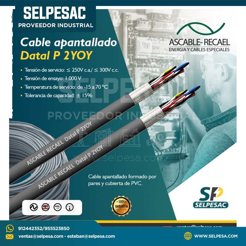 ASCABLE-RECAEL - CABLE APANTALLADO DATAL P 2YOY