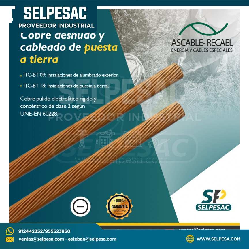 ASCABLE-RECAEL - CABLE COBRE DESNUDO DE PUESTA TIERRA