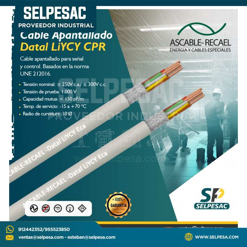 ASCABLE-RECAEL CABLE APANTALLADO DATAL LIYCY CPR