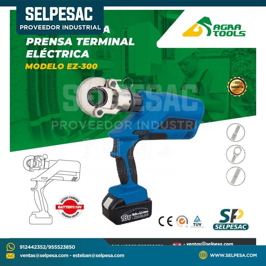 AGRA TOOLS - HERRAMIENTA PRENSA TERMINAL ELÉCTRICA MODELO EZ-300
