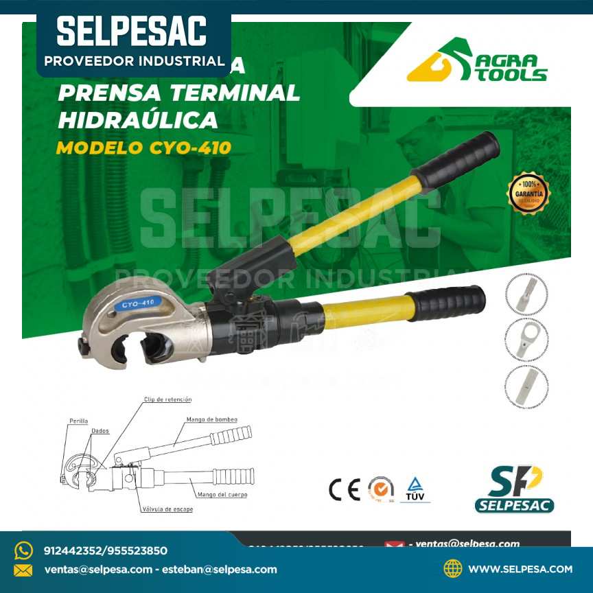 AGRA TOOLS - HERRAMIENTA TERMINAL HIDRÁULCA  MODELO CYO-410