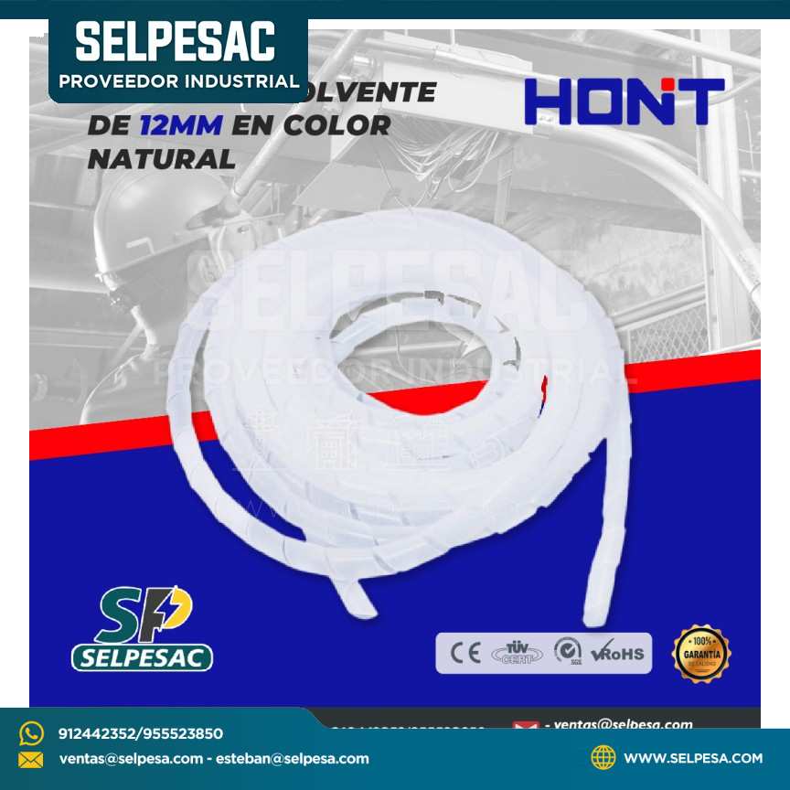 HONT - ESPIRAL ENVOLVENTE DE CABLE DE 12MM EN COLOR NATURAL