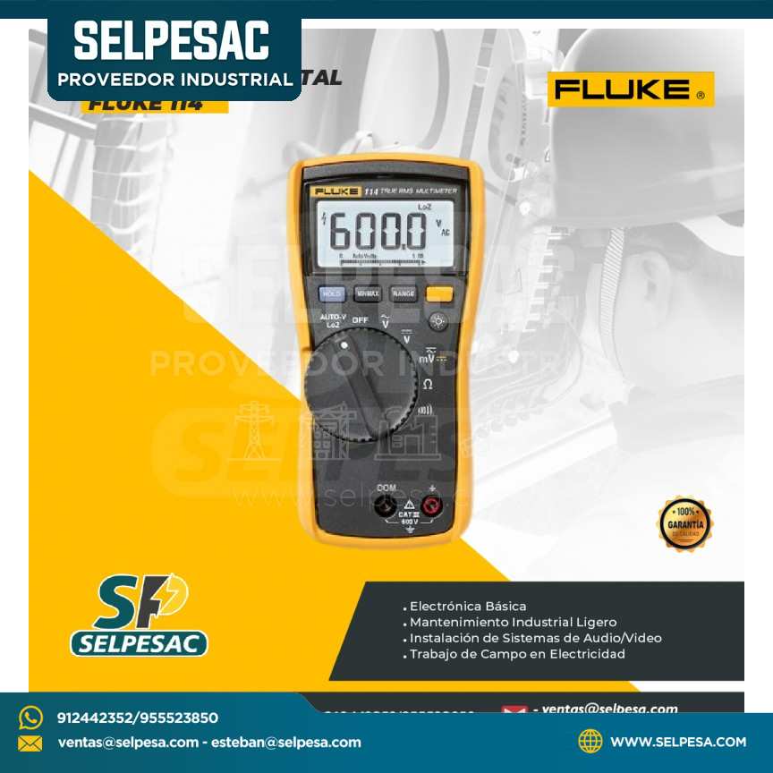 FLUKE - MULTÍMETRO DIGITAL FLUKE 114