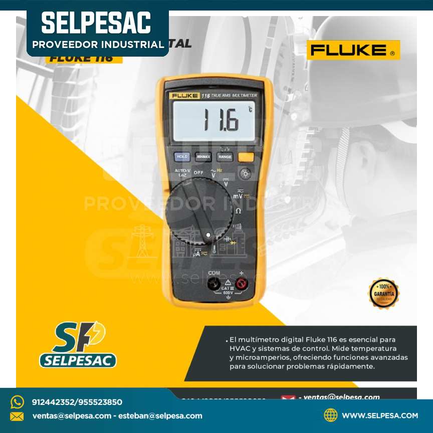 FLUKE - MULTIMETRO DIGITAL FLUKE 116