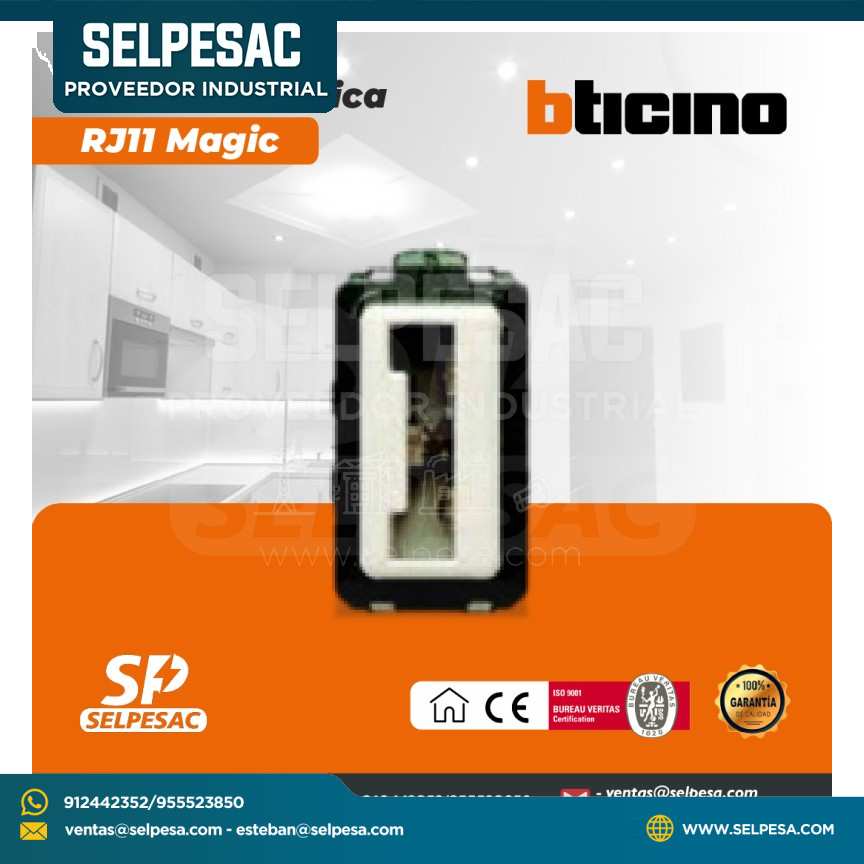 BTICINO - TOMA TELEFÓNICA RJ11 MAGIC
