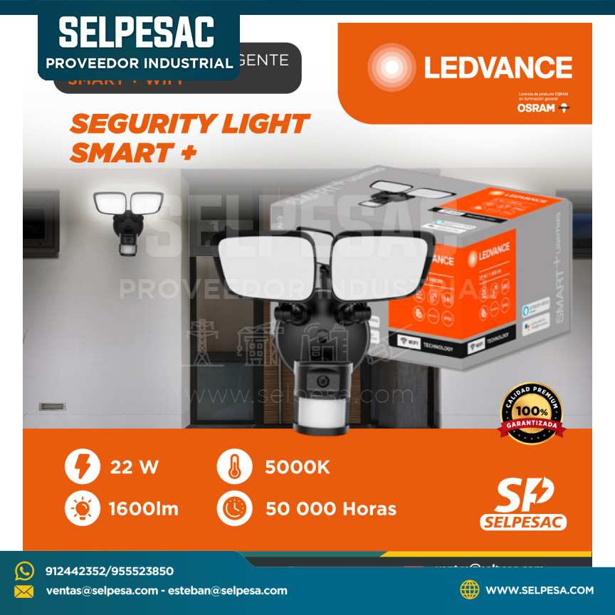 LEDVANCE - SECURITY LIGHT SMART +22W/5000K 7019323 CAMARA + WIFI